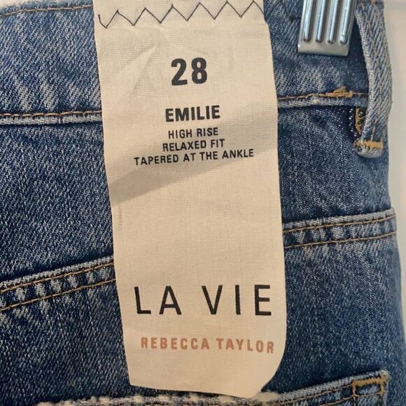 La Vie Rebecca Taylor Emilie High Rise Jeans 28 - Picture 7 of 8